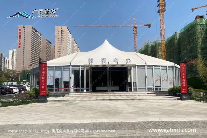 武漢樓盤銷售中心搭建篷房案例